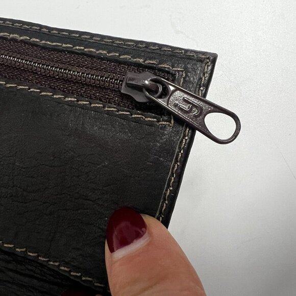 Genuine Leather Small Dark Brown Key Holder Wallet Unisex - Picture 15 of 16